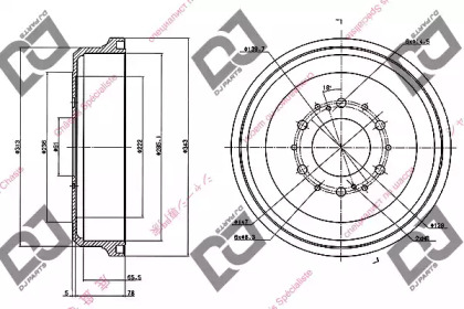 Тормозный барабан DJ PARTS BR1036